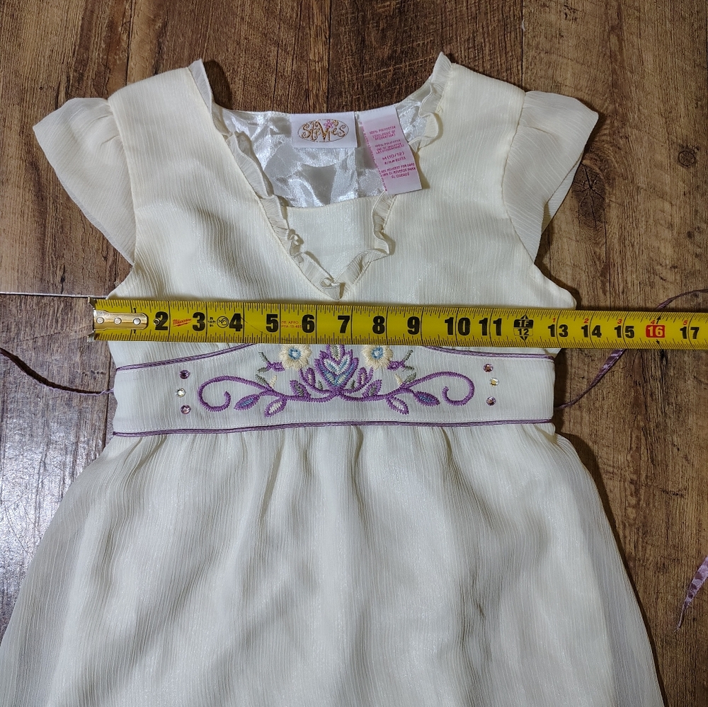 Bohochic Embroidered Fairycore Girls Top Size M 10/12 T61 - Picture 6 of 8